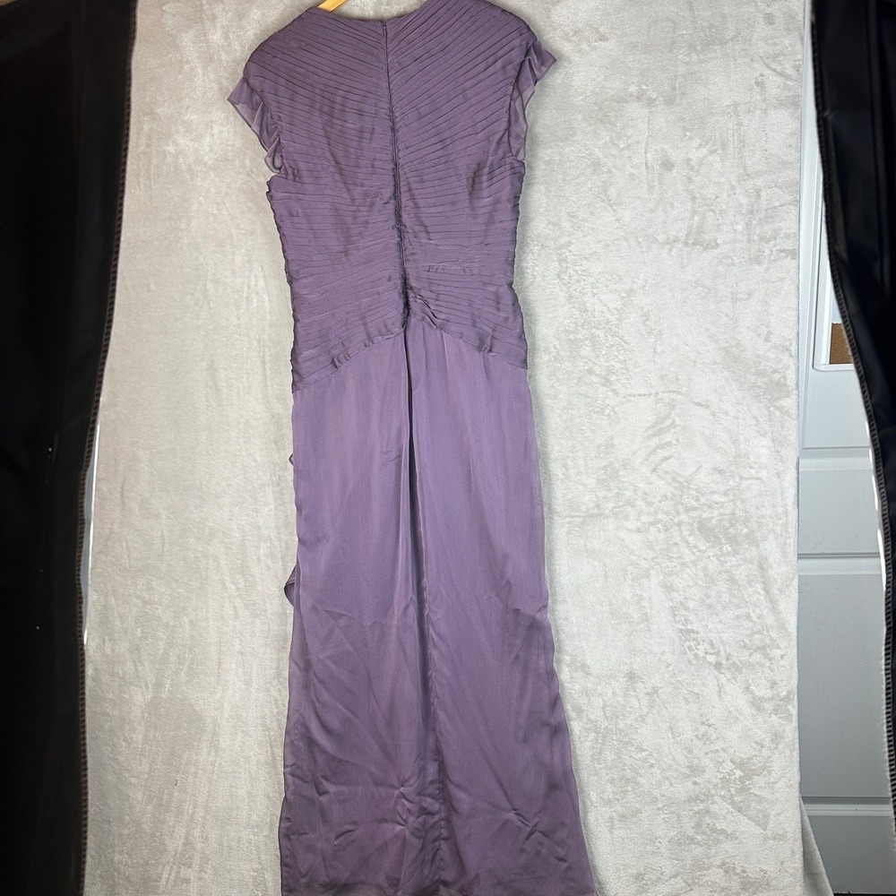 Adrianna Papell for E! Live From The Red Carpet Purple Pleated Gown Dress 14 - Picture 5 of 10